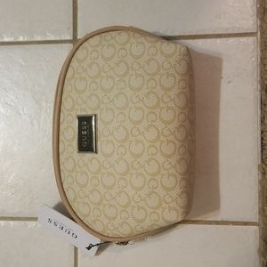 Guess Taupe Makeup/Travel Accessories  Bag